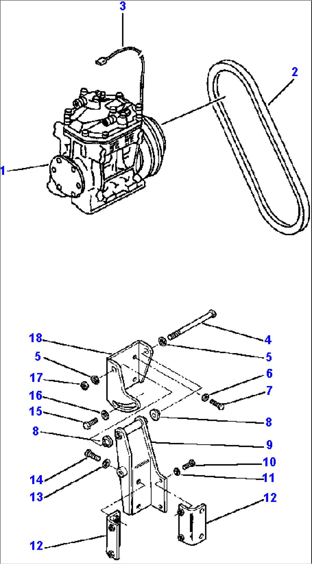 AIR CONDITIONER COMPRESSOR MOUNTING