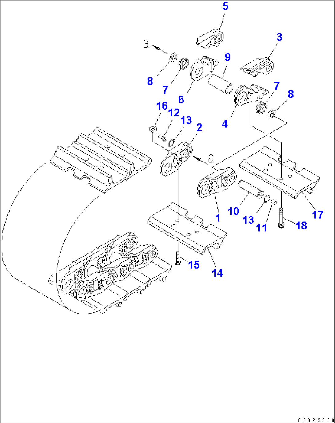 TRACK SHOE (LUBRICATE TYPE) (SINGLE GROUSER SHOE¤ 810MM WIDTH) (82 SET)