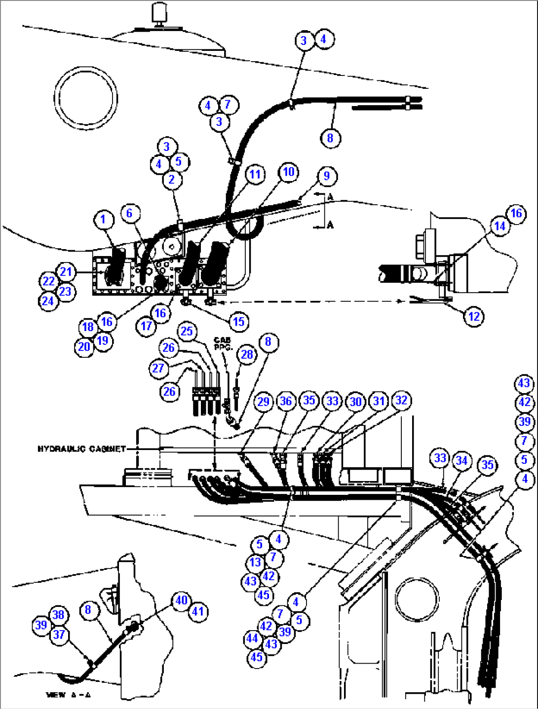 HYD TANK/CABINET PIPING