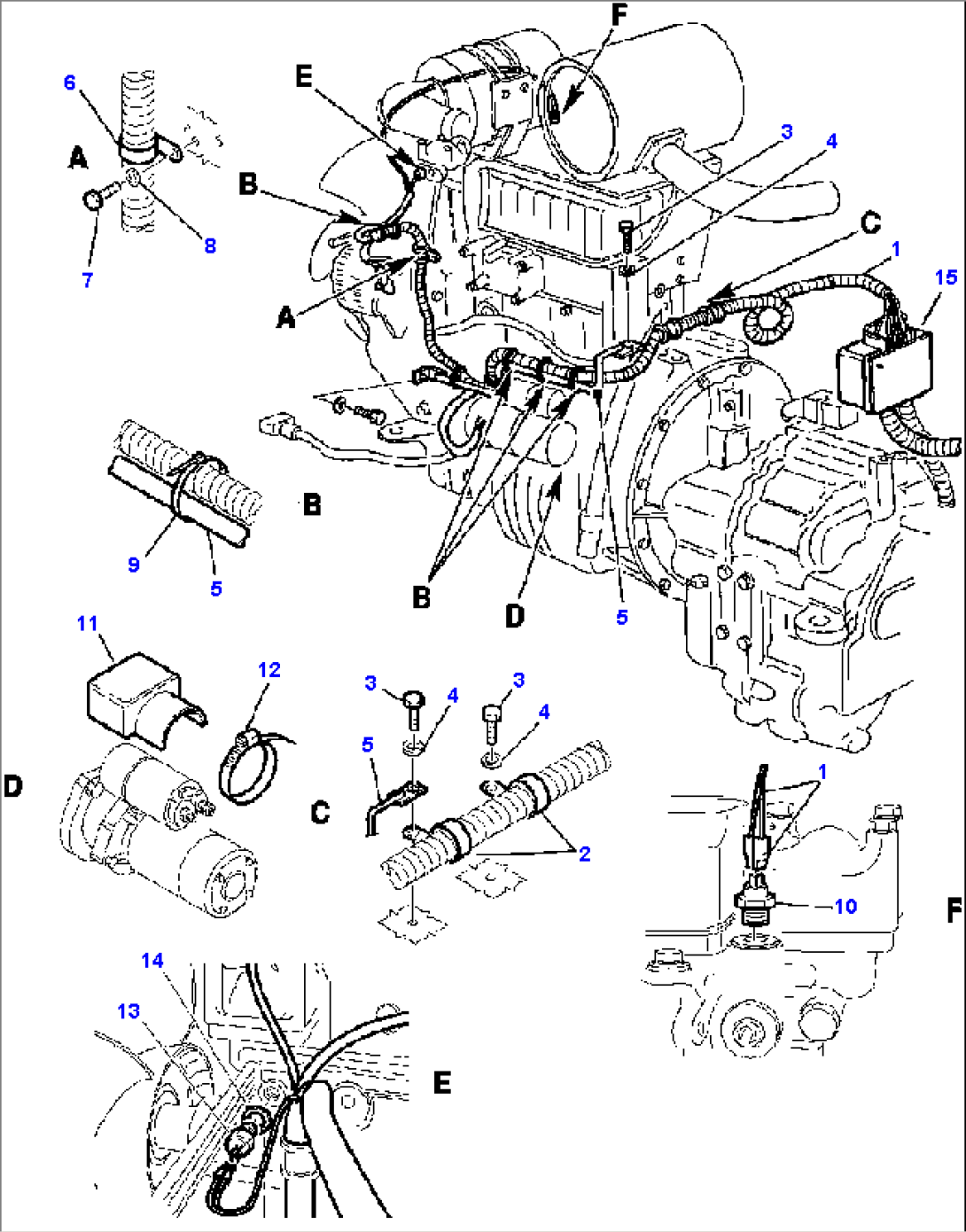 FIG. E1500-01A1 ELECTRICAL SYSTEM - ENGINE WIRING - TIER II