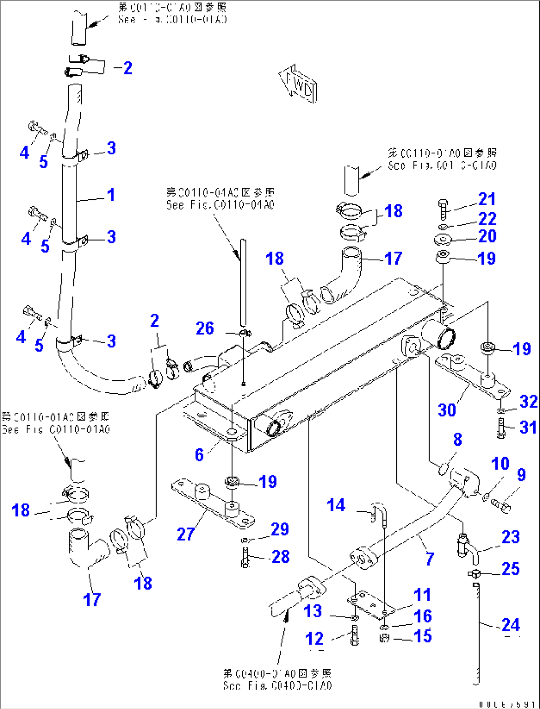 RADIATOR (POWER TRAIN OIL COOLER)(#20001-)