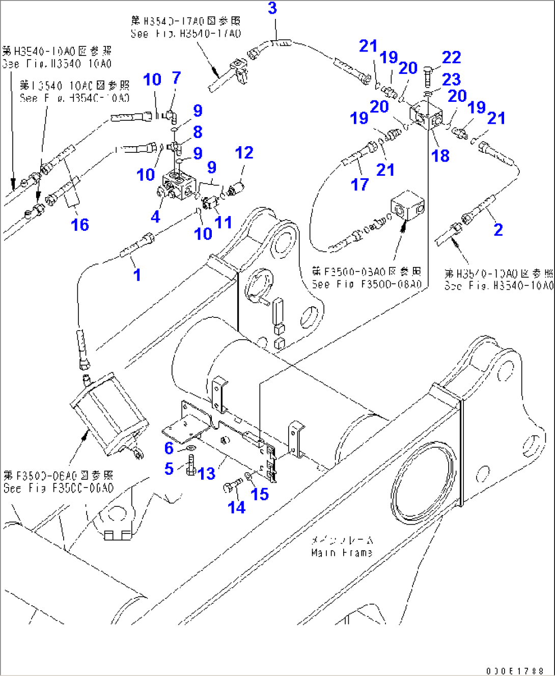 BRAKE PIPING (PARKING VALVE)(#11001-)