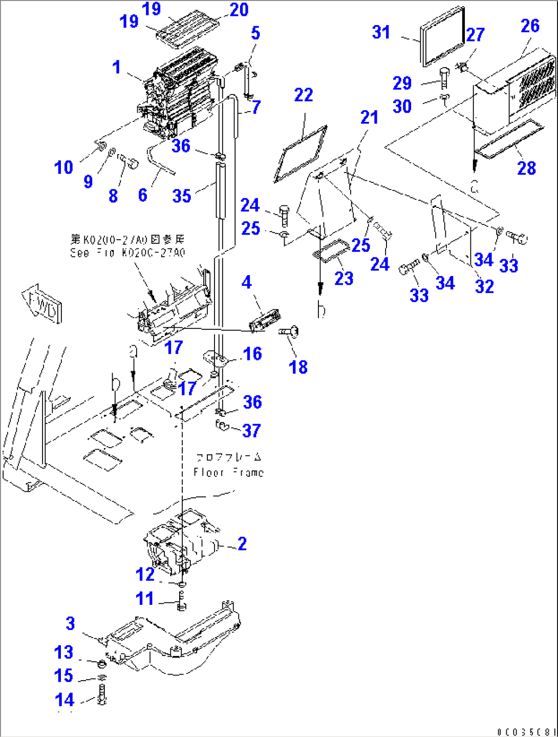 FLOOR (AIR CONDITIONER PIPING)(#7001-)