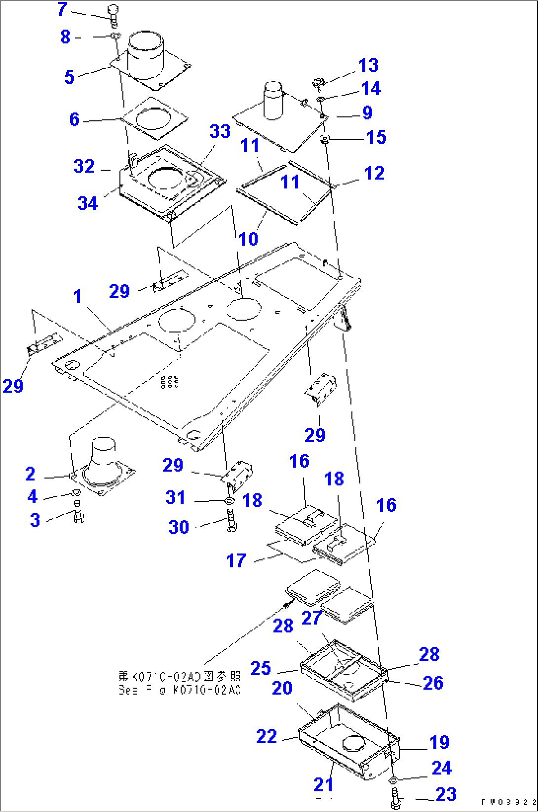 ENGINE HOOD (WITH CAB) (WITH ROPS SWEEP)(#65001-)