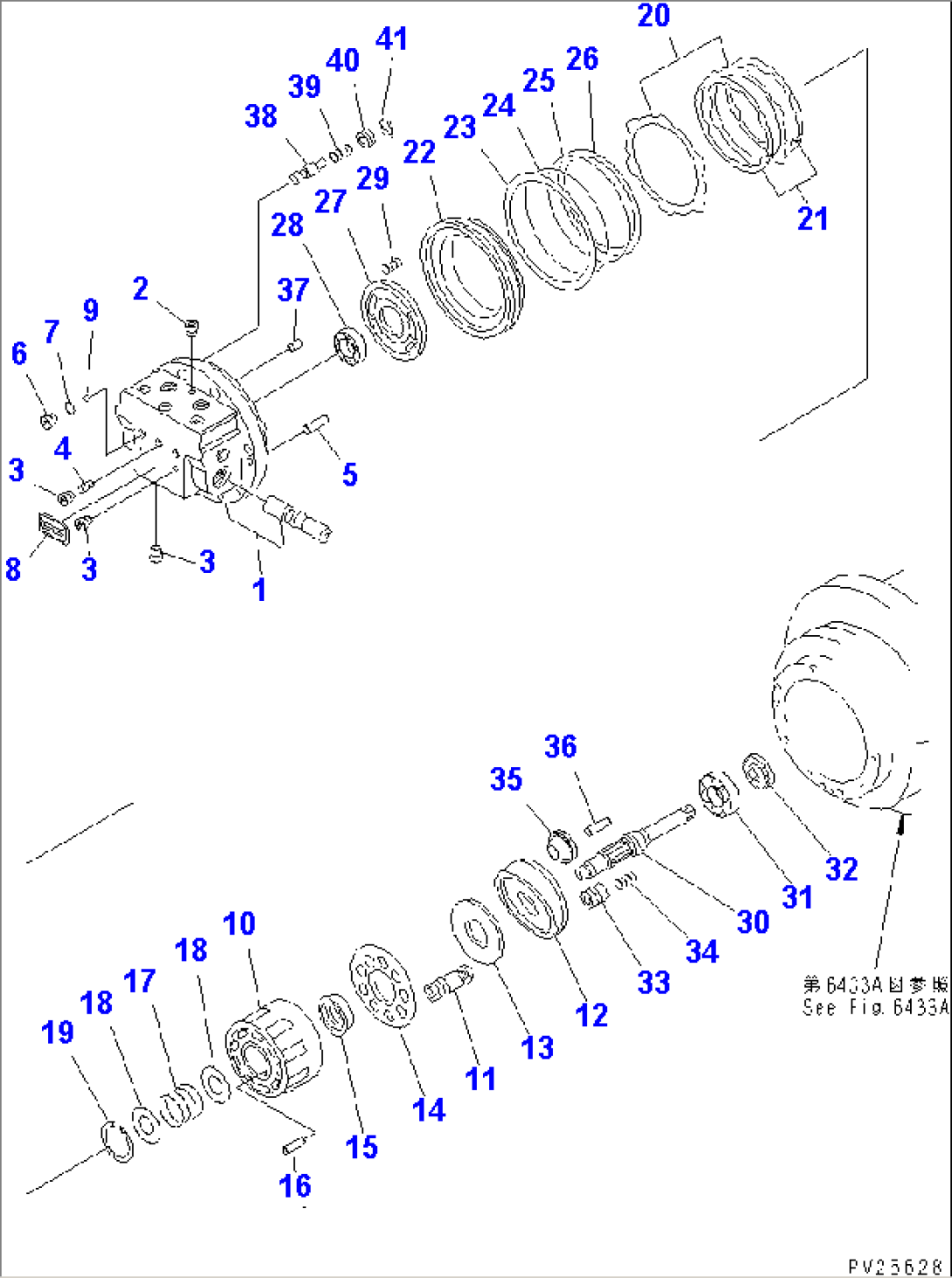 TRAVEL MOTOR (1/3)(#1101-)