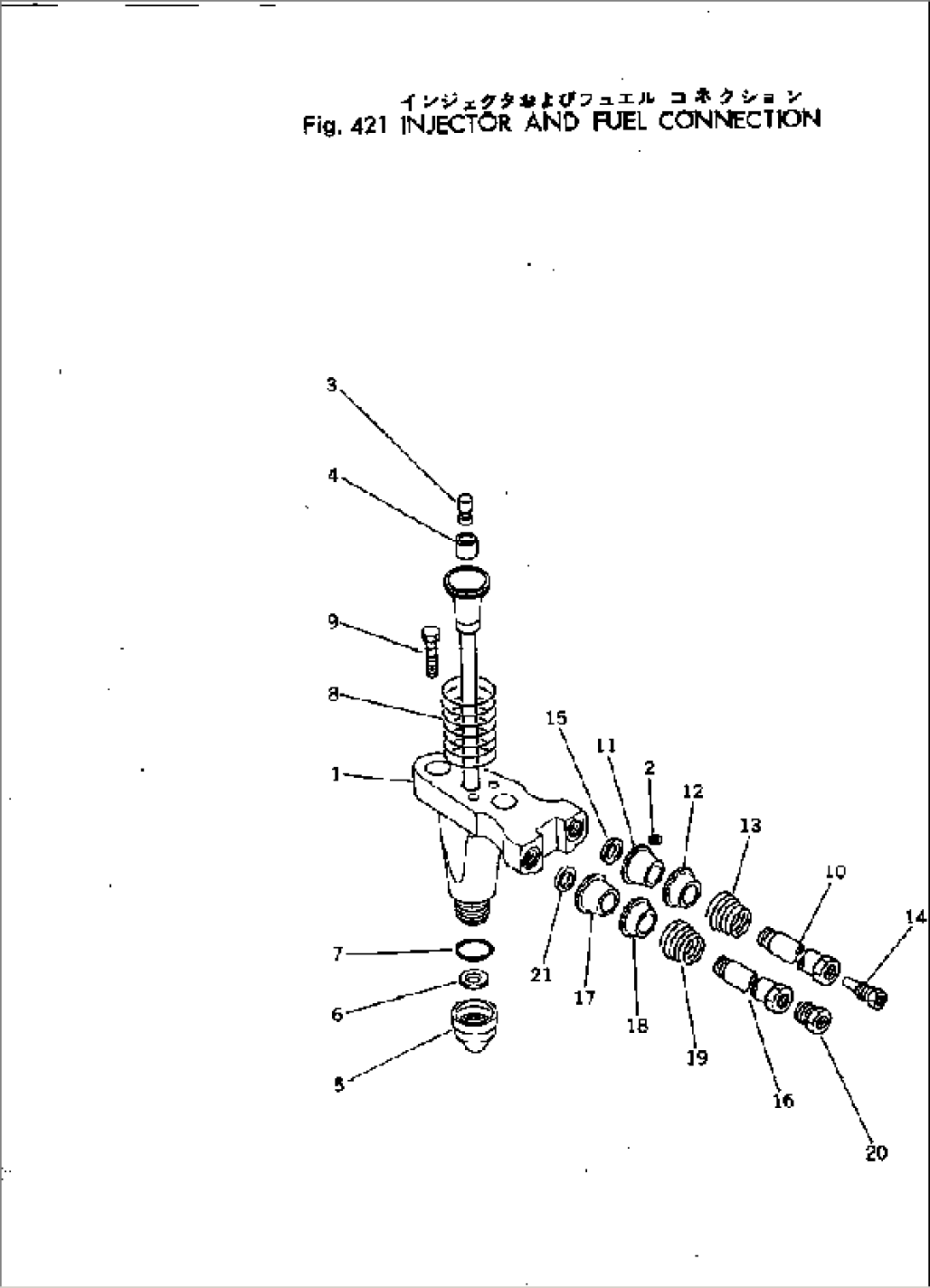 INJECTOR AND FUEL CONNECTION