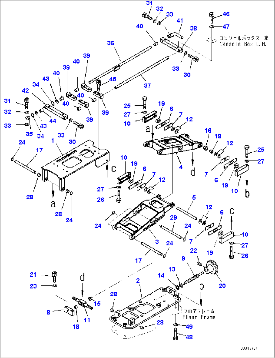 Floor Frame, Lift and Slider (#1006-)