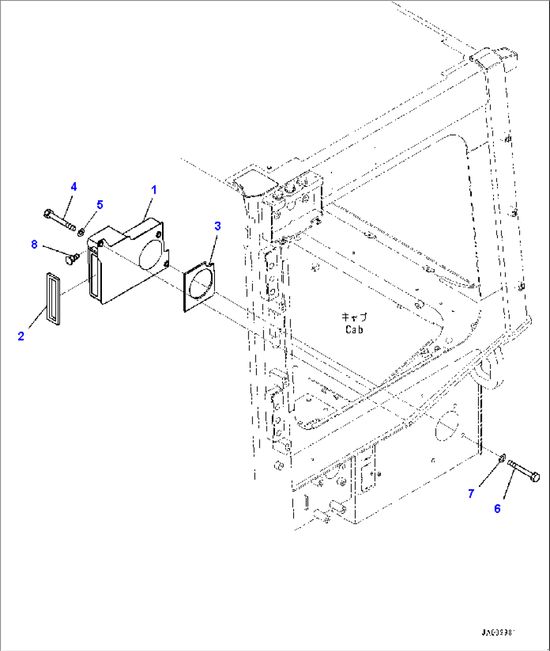 ROPS Cab, Air Conditioner Piping (#80001-)