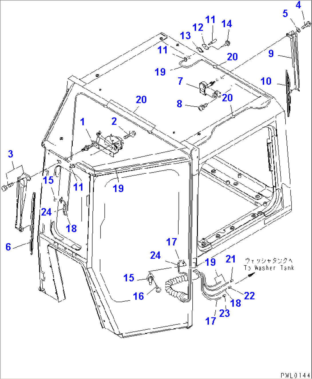 CAB (WIPER) (WITH WIDE CAB)(#17501-)