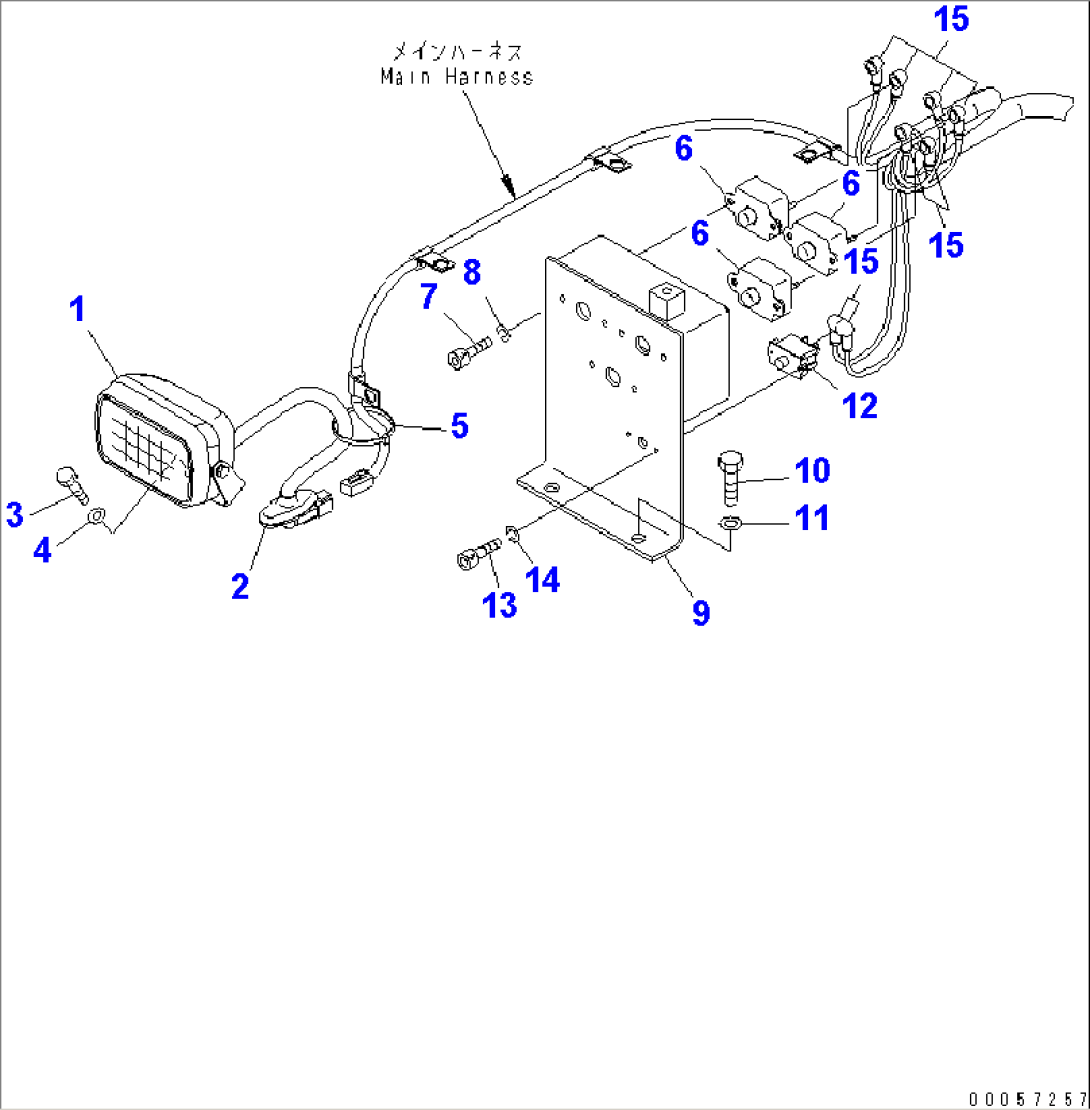 WIRING (WORKING LAMP AND CIRCUIT BREAKER)(#30022-)