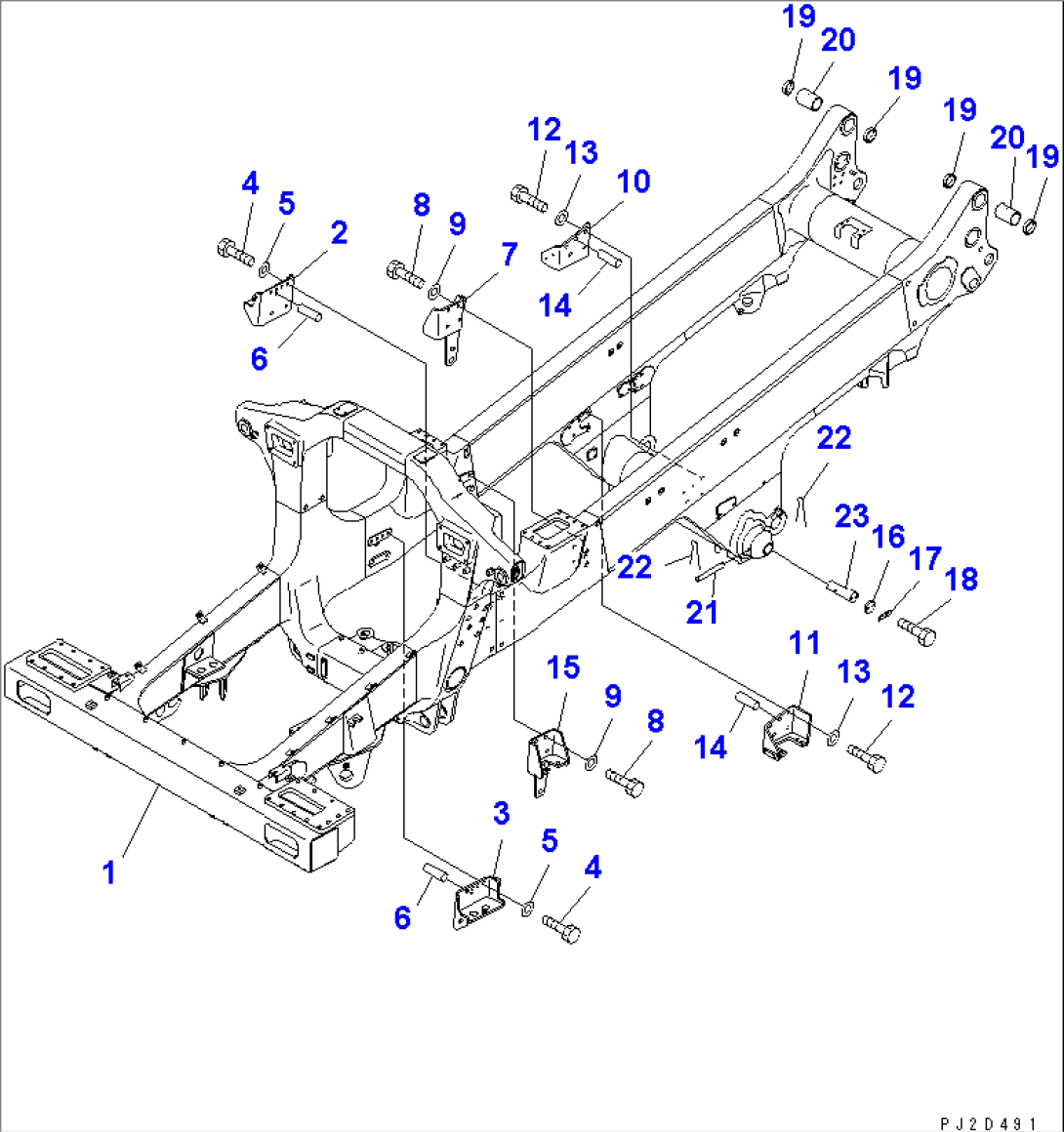 MAIN FRAME (WITH ENGINE SIDE COVER)
