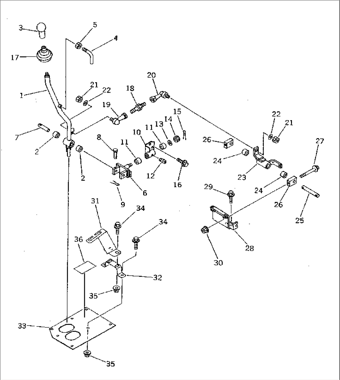 ATTACHMENT CONTROL LEVER (1/3) (FOR S.P.A.P.)(#12001-)