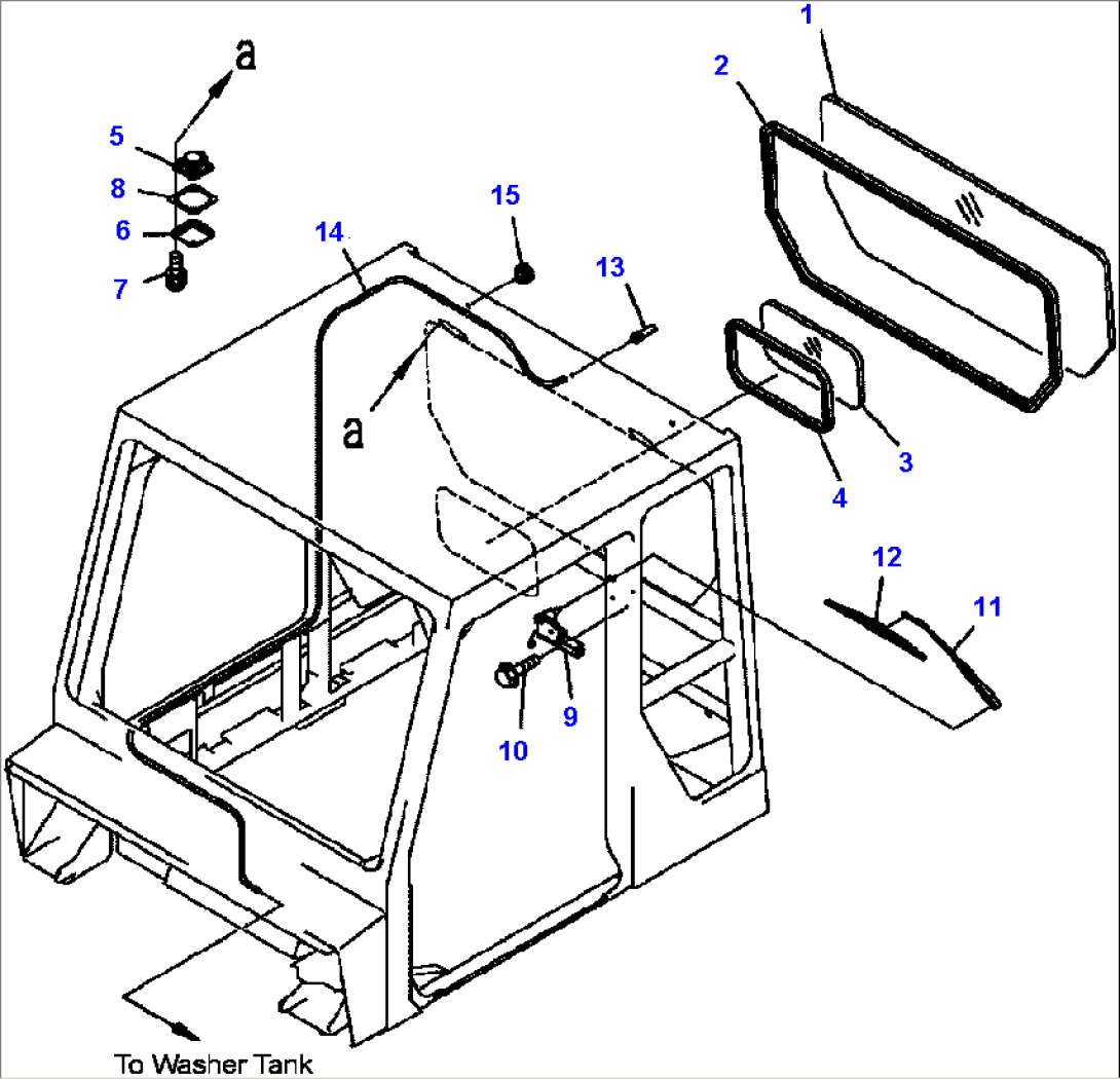 FIG. K0210-10A0 CAB - REAR PARTS