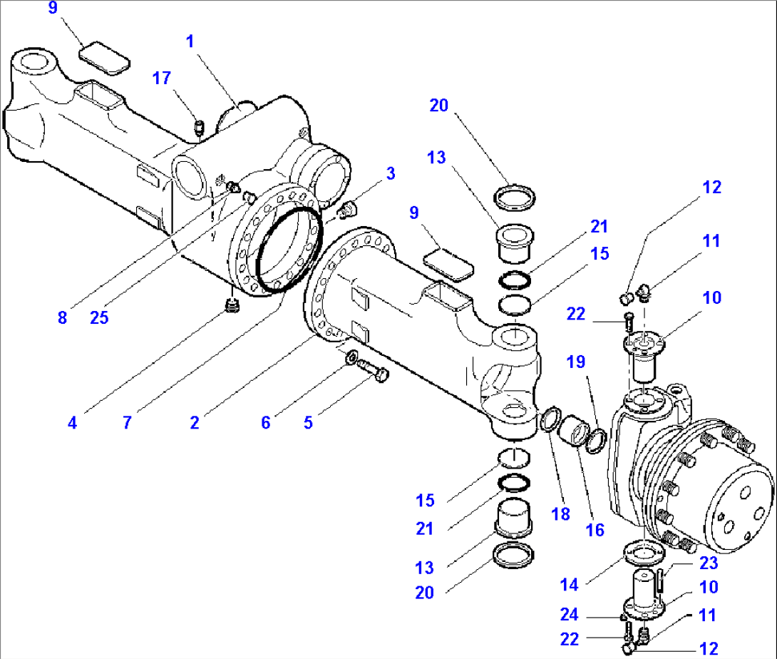 FRONT AXLE (4/6) (2.50M WIDTH)