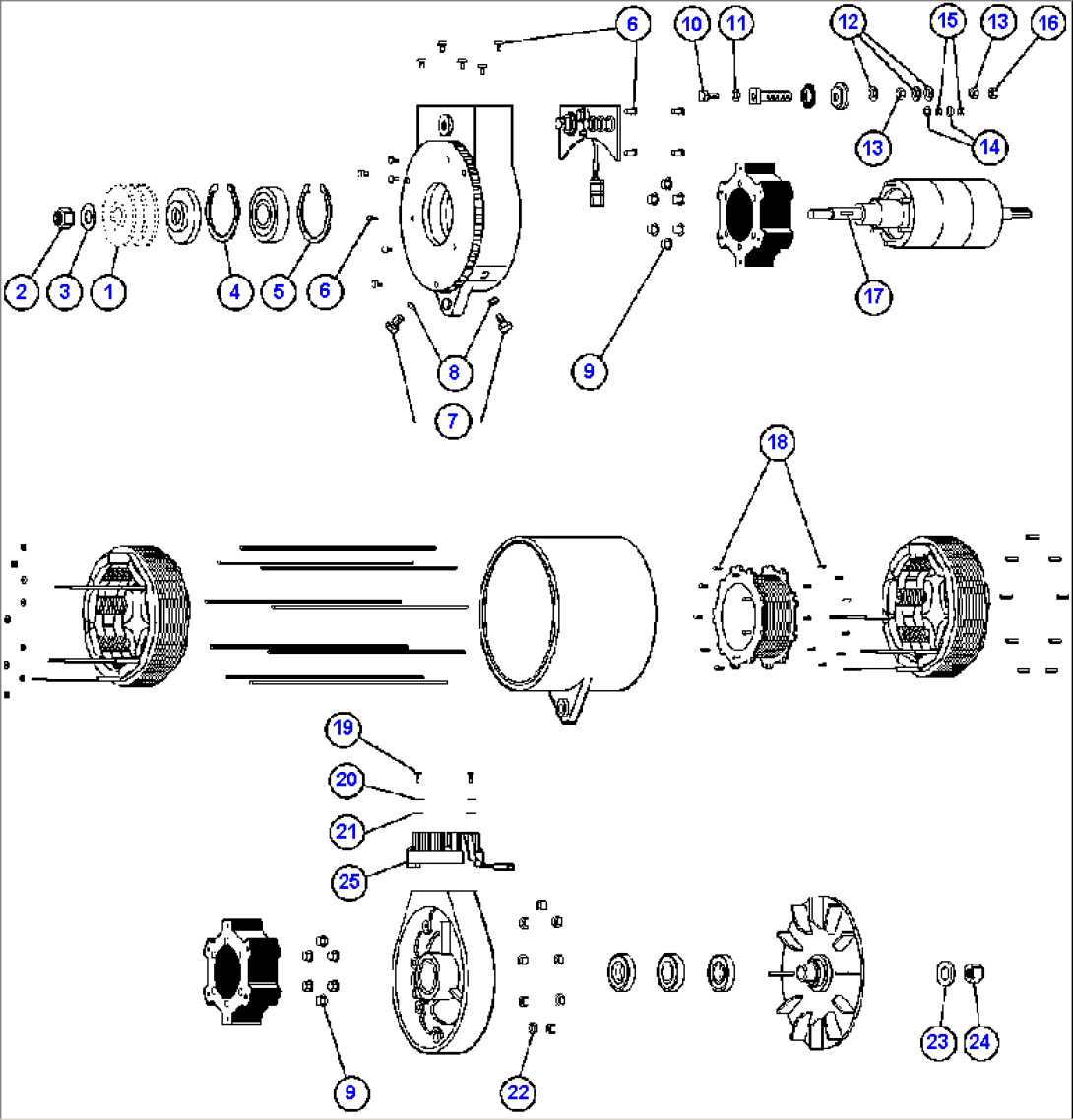 BATTERY CHARGING ALTERNATOR (EF2654)
