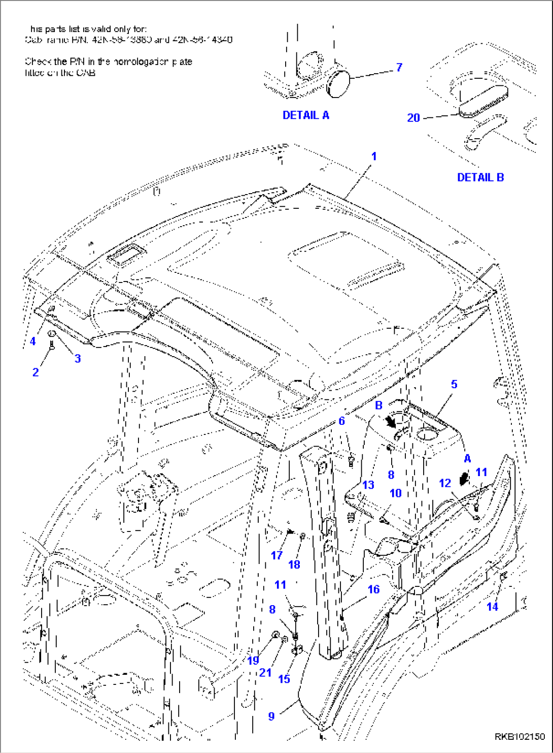 CAB (WITH AIR CONDITIONING) (12/14)