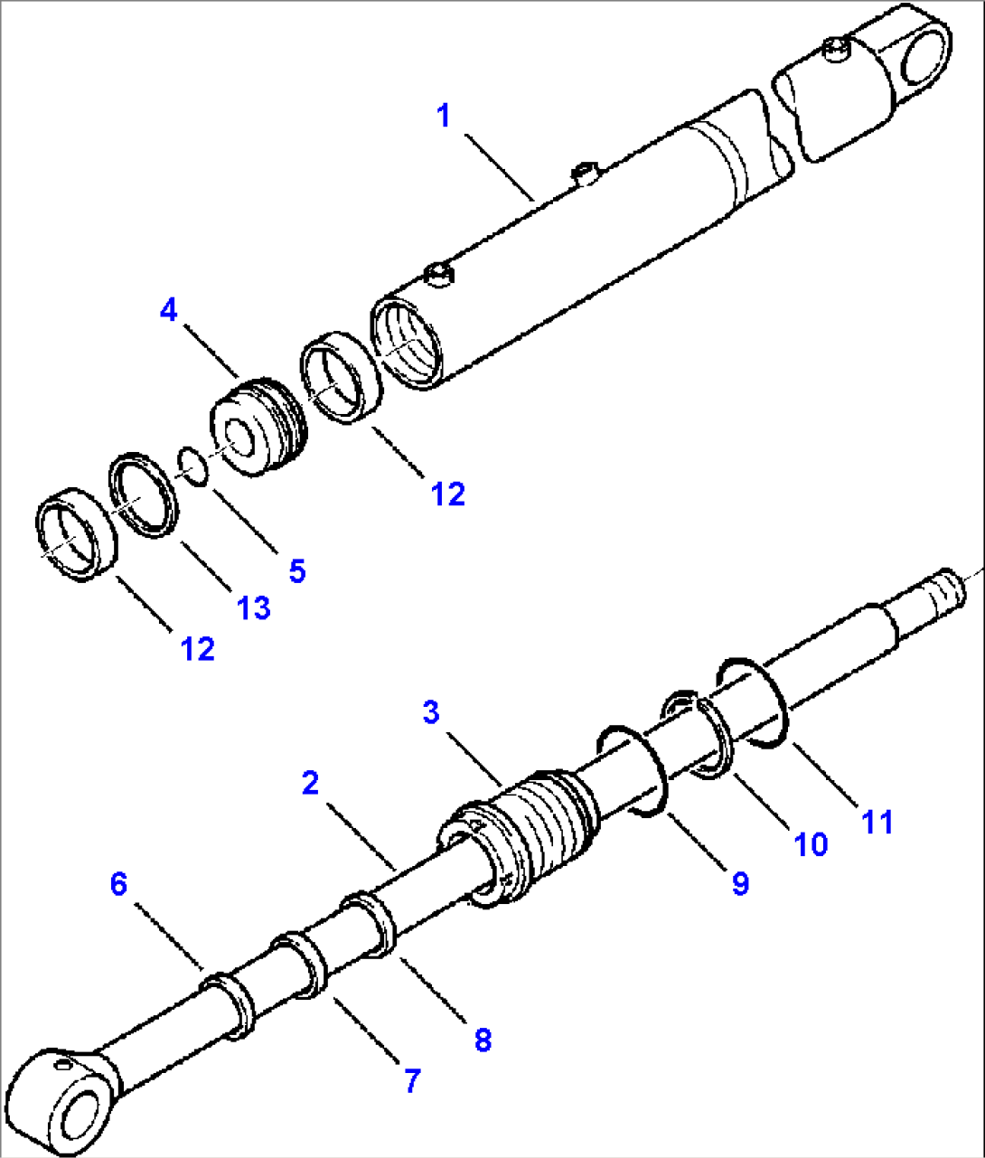 FIG. H7009-01A0 BACKHOE CYLINDER - TELESCOPIC ARM