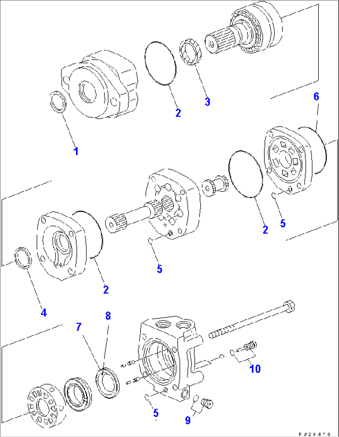 SIDE CONVEYOR MOTOR (2-290AS2S-E3342 TYPE) (INNER PARTS)