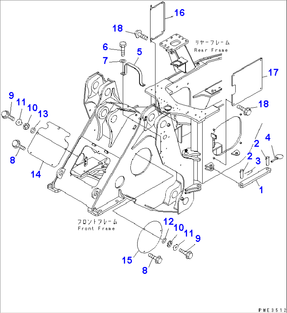 LOCK AND COVER (FOR FRONT AND REAR FRAME)
