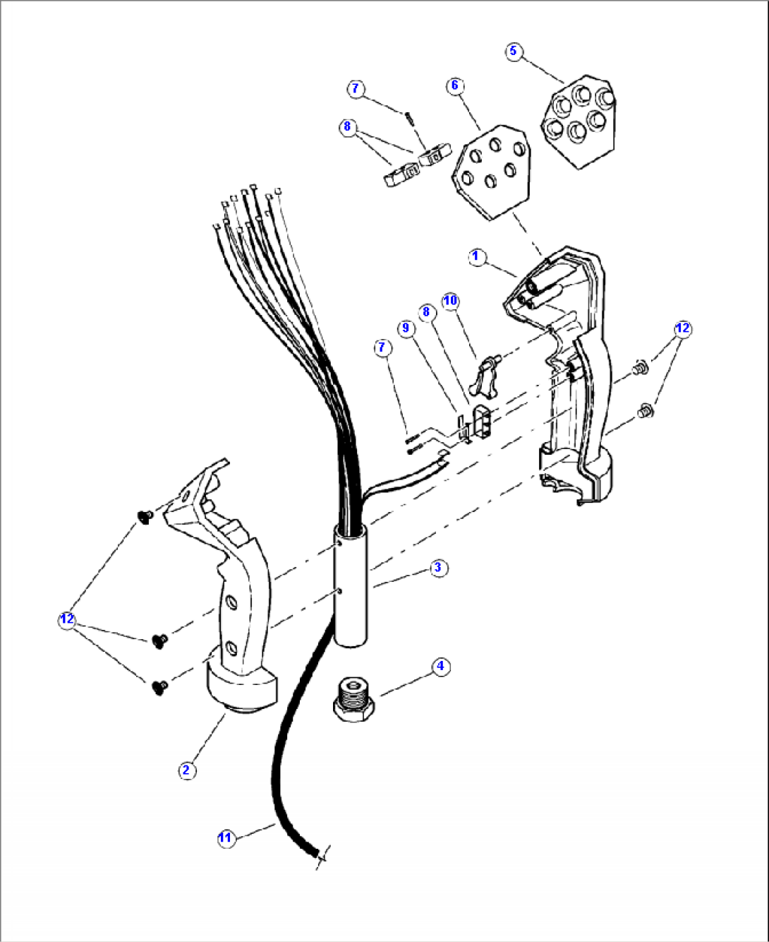 E0195-01A0 HAND CONTROLS AND HARNESS