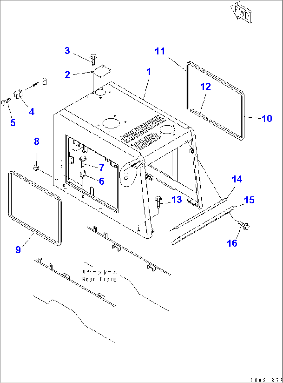 HOOD (FOR D TYPE RADIATOR)(#10001-12000)