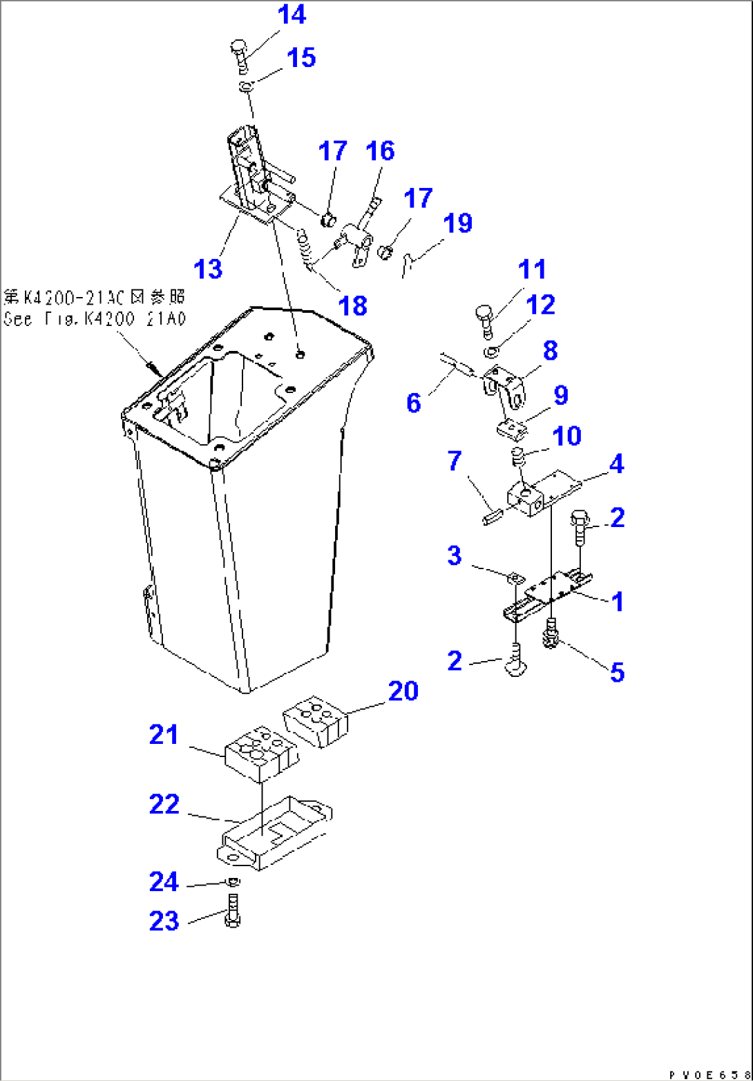 FLOOR FRAME (LOADER CONTROL) (SUPPORT TILT) (FOR E.P.C LEVER¤ JOY STICK)