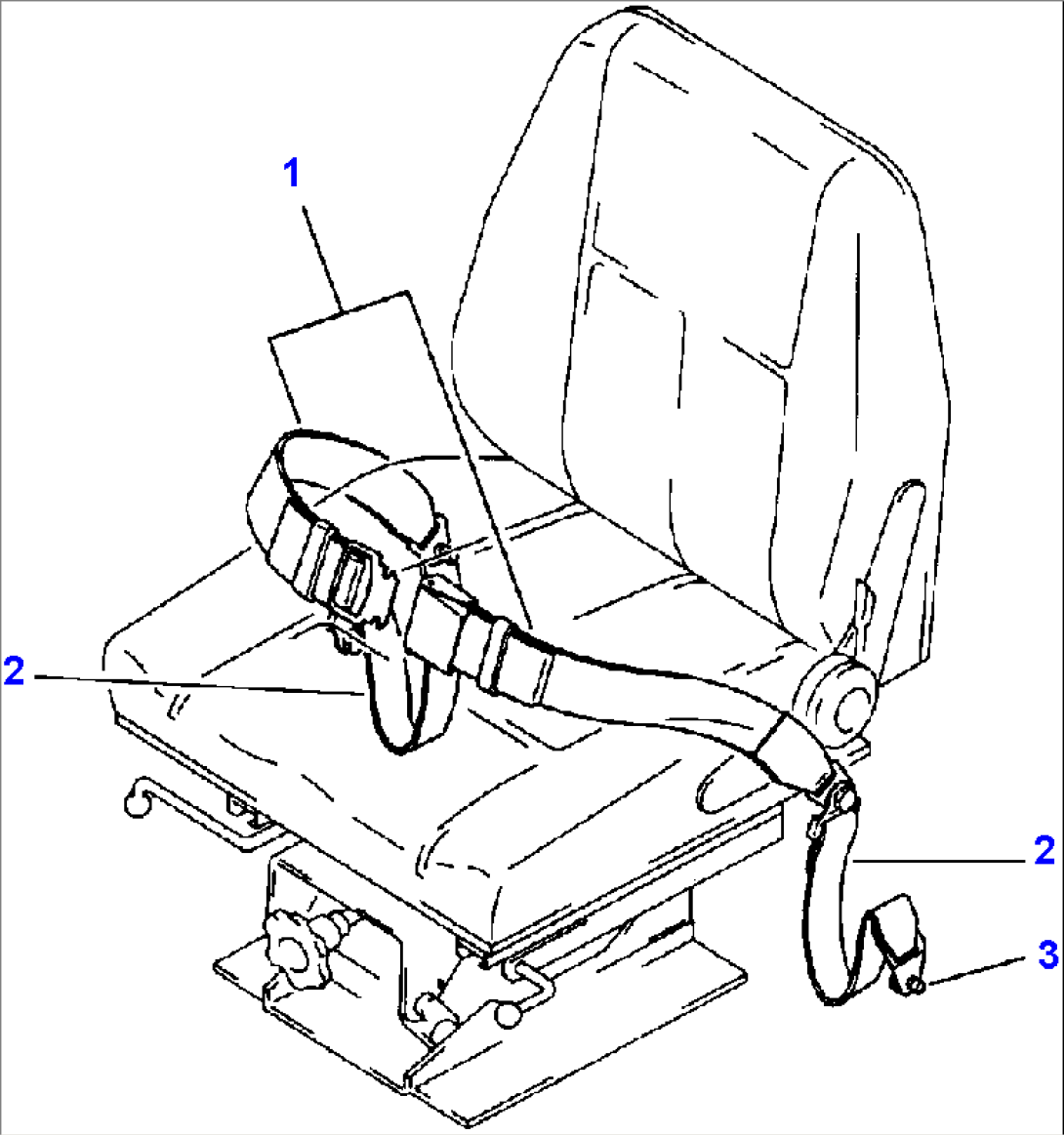 SEAT BELT FOR KOMATSU OR RIGID TYPE SEAT