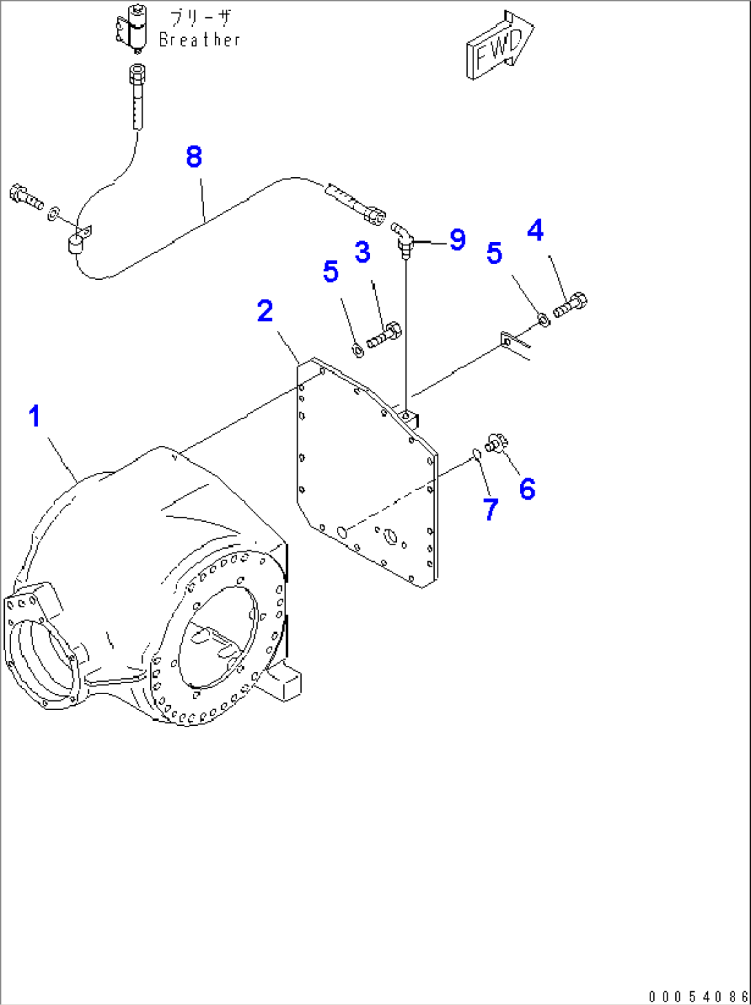 REAR AXLE (FINAL DRIVE) (CENTER CASE) (NO SPIN DIFFERENTIAL)(#50001-51000)