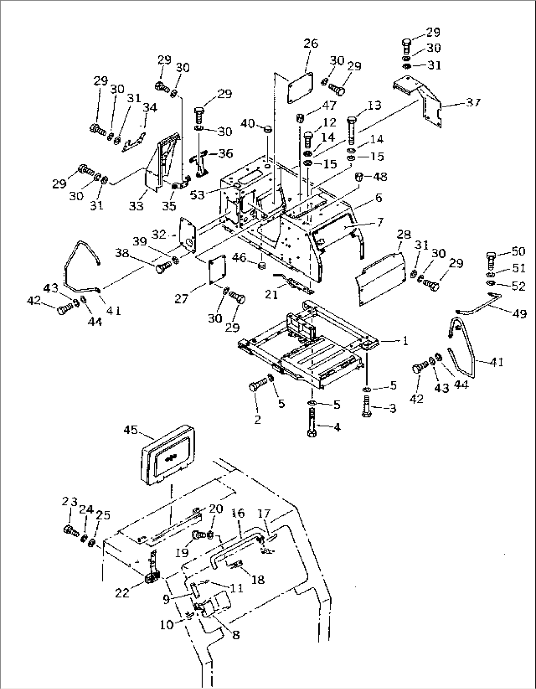 REAR FRAME BOX (FOR HYDRAULIC RIPPER)