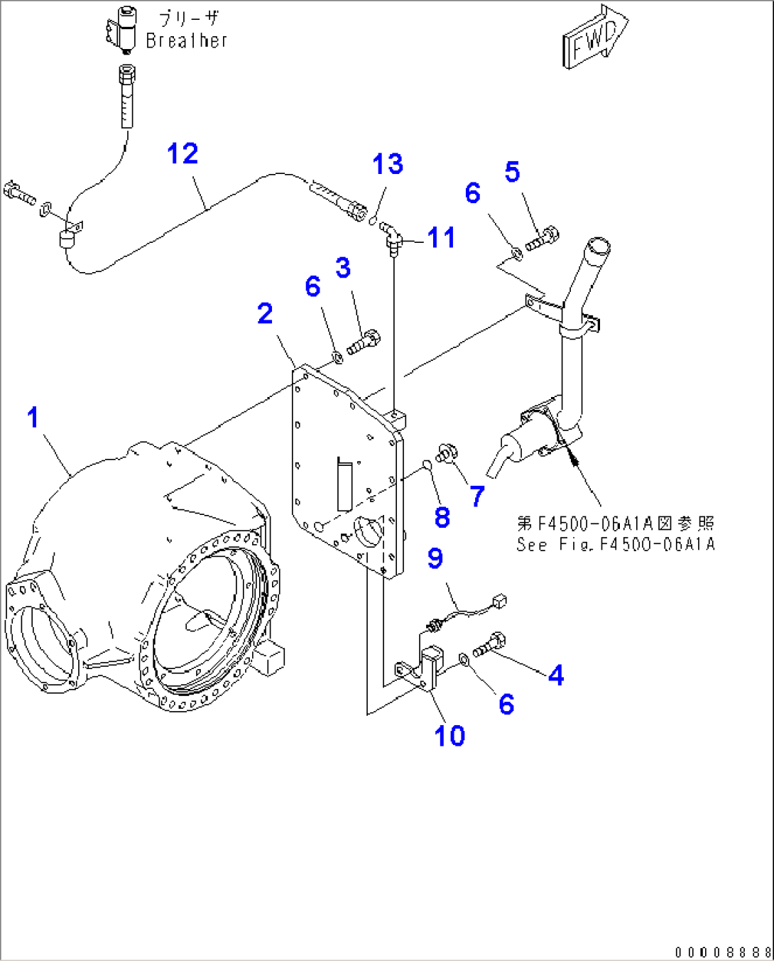 REAR AXLE (FINAL DRIVE) (CENTER CASE) (DIFFERENTIAL LOCK TYPE)(#51001-)