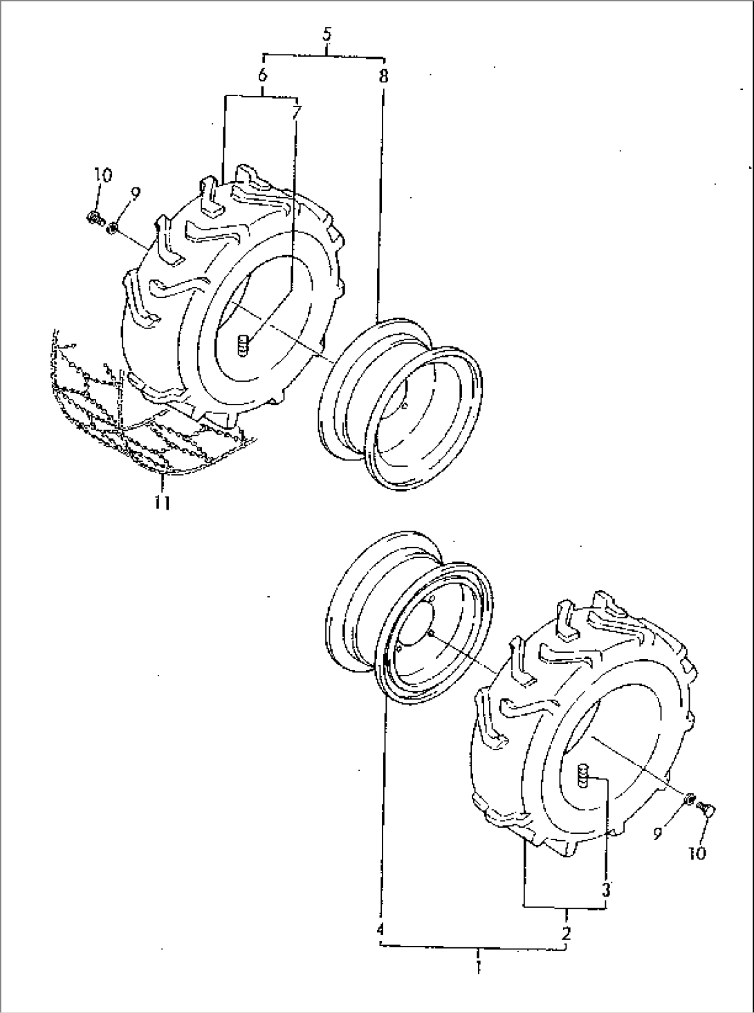 TIRE AND DISK WHEEL (10.0 - 12)