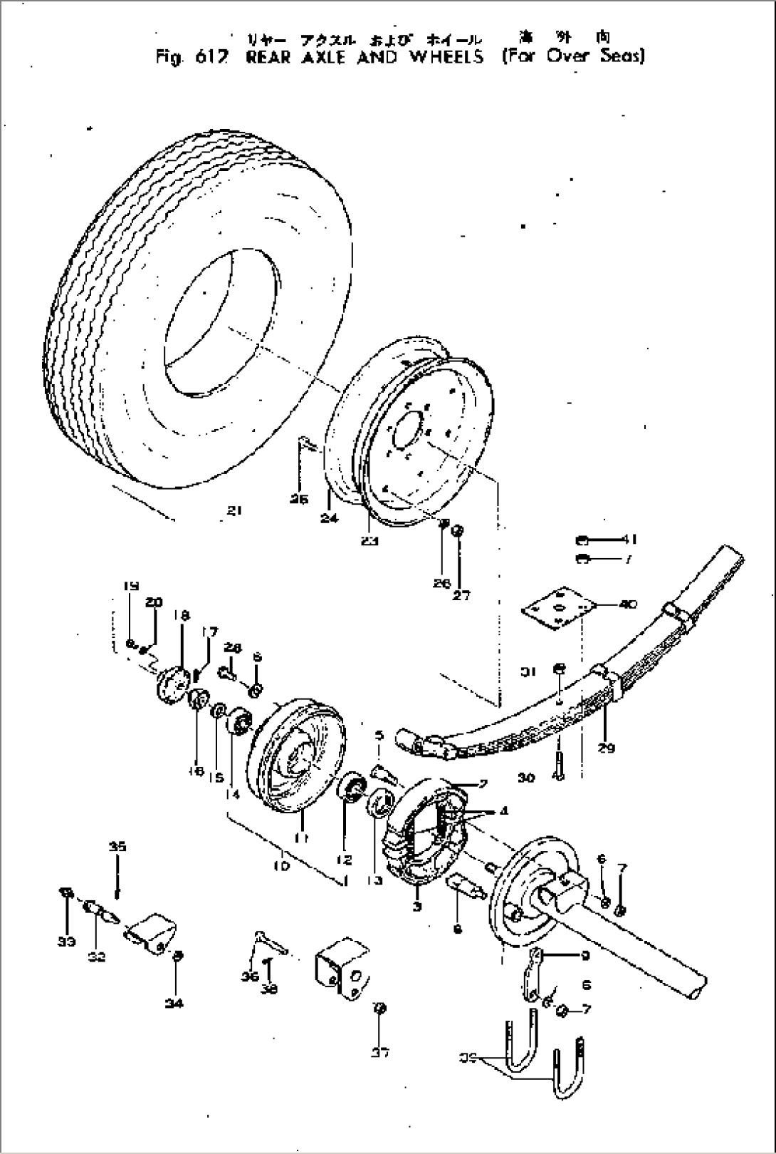 REAR AXLE AND WHEELS (EXCEPT JAPAN)(#1001-)