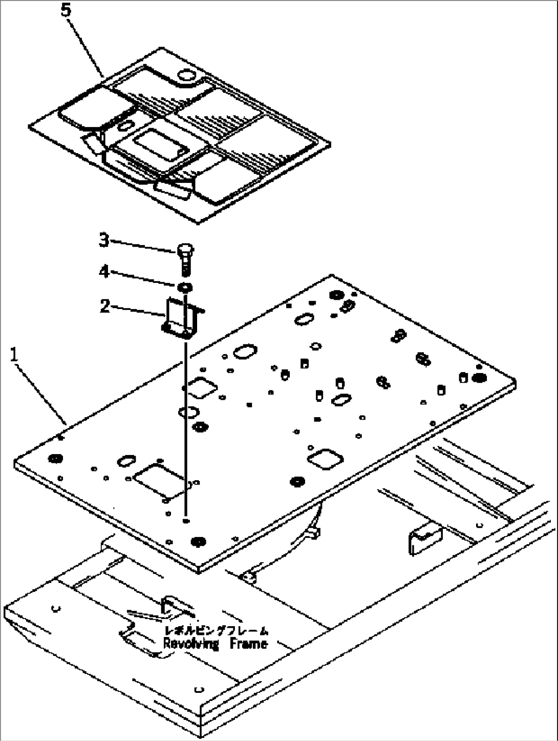 FLOOR FRAME (ADDITIONAL HYDRAULIC CIRCUIT) (FOR WRIST CONTROL)