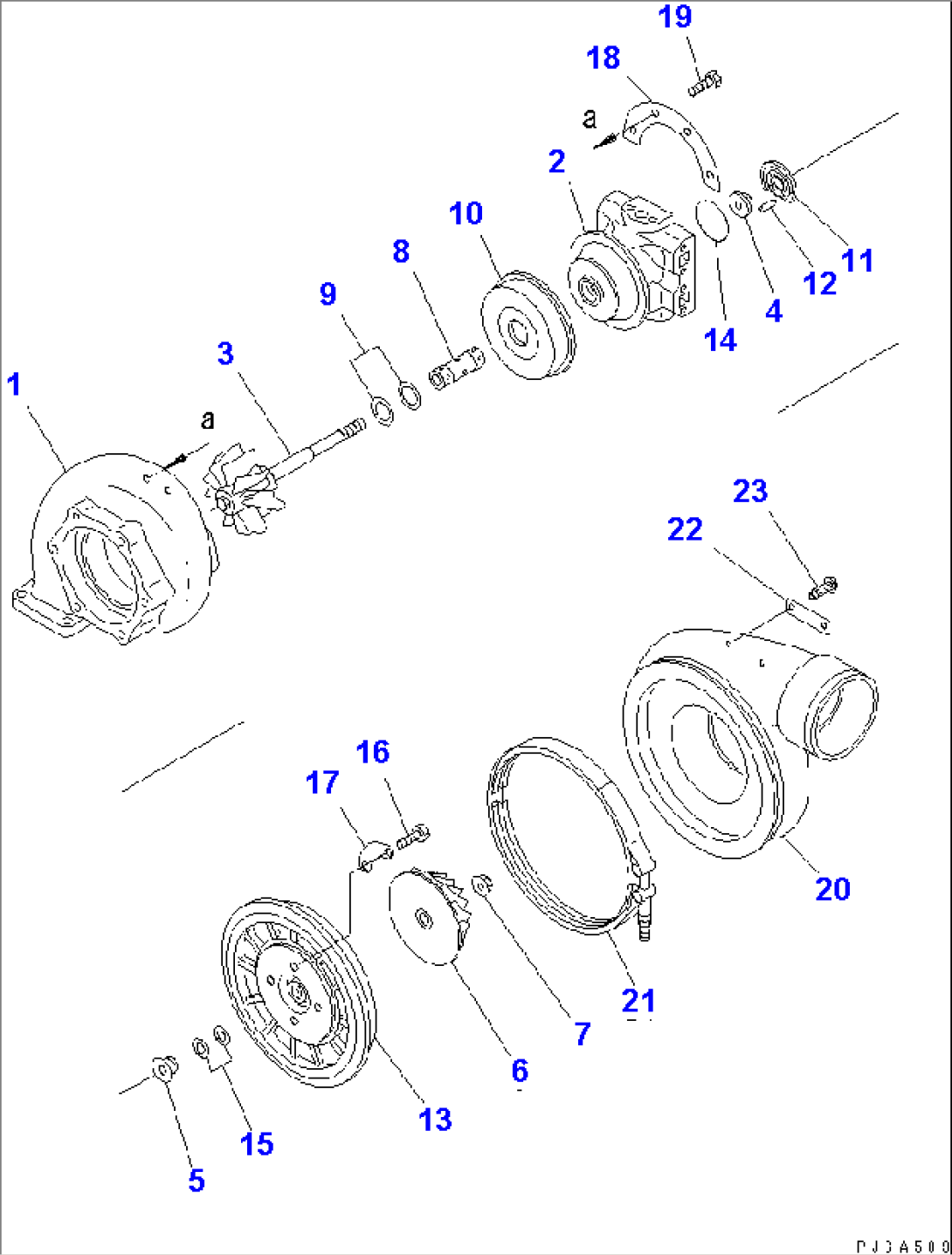 TURBOCHARGER (KTR110G-F45C) (INNER PARTS)(#11530-)