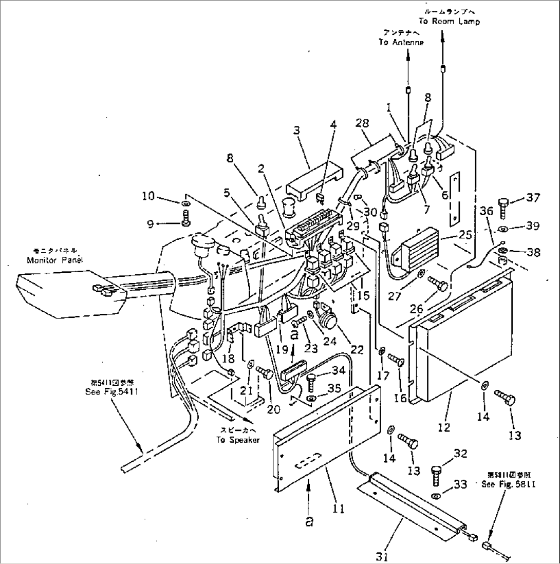 ELECTRICAL SYSTEM (INSTRUMENT PANEL LINE) (FOR LONG LEVER CONTROL)(#30001-36600)