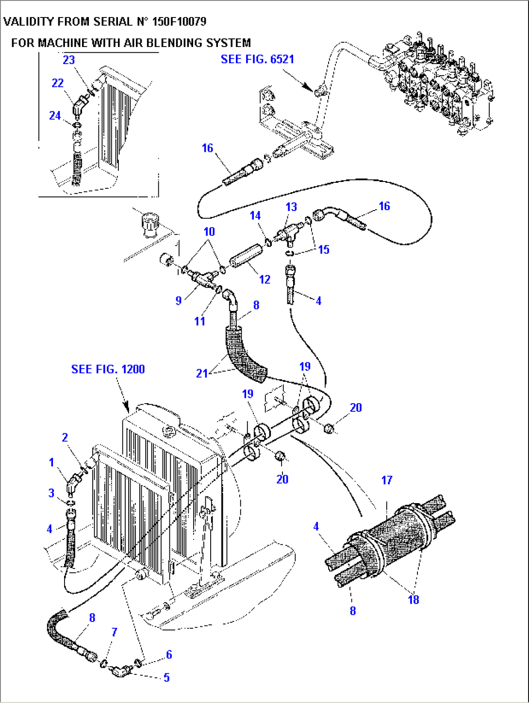 HYDRAULIC PIPING (OIL COOLER AND RETURN LINE) (2/2)