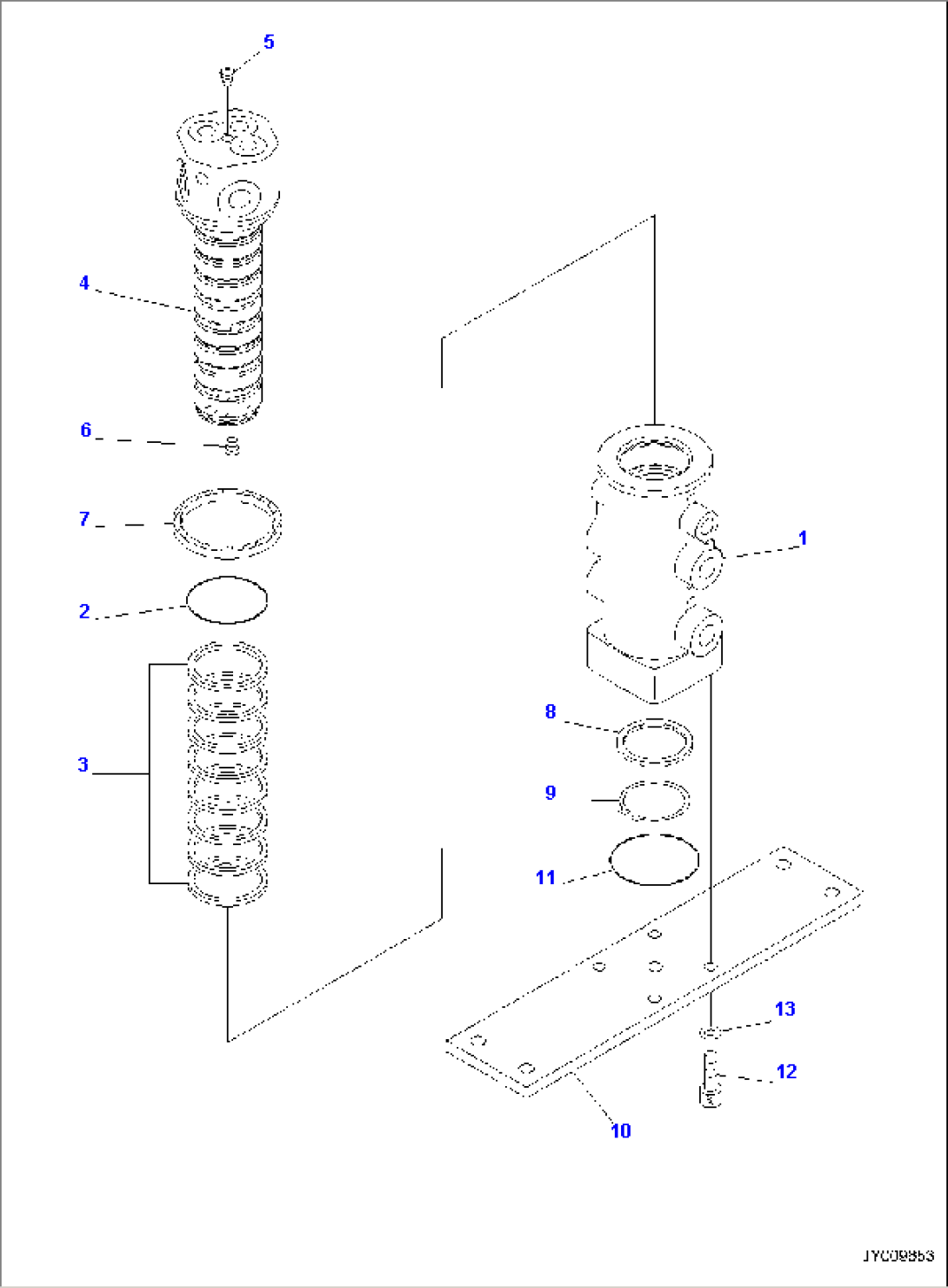 TRACK FRAME, SWIVEL JOINT