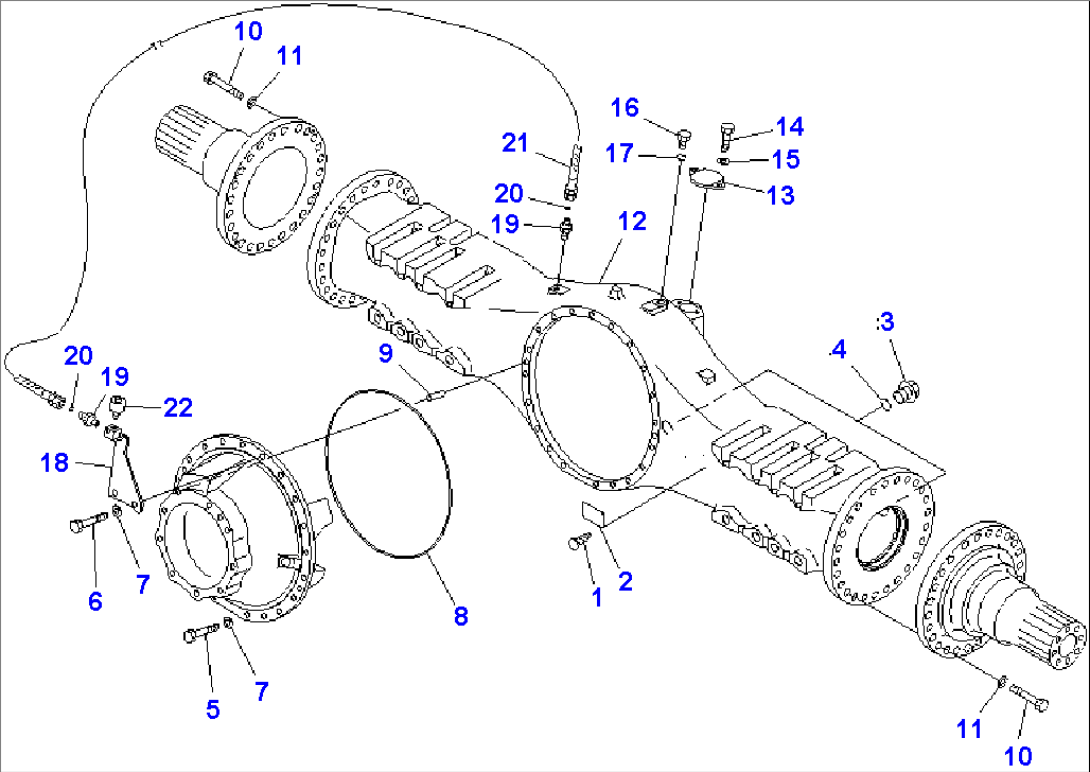 REAR AXLE (HOUSING AND RELATED PARTS) (FOR LIMITED SLIP DIFFERENTIAL)(#2001-)