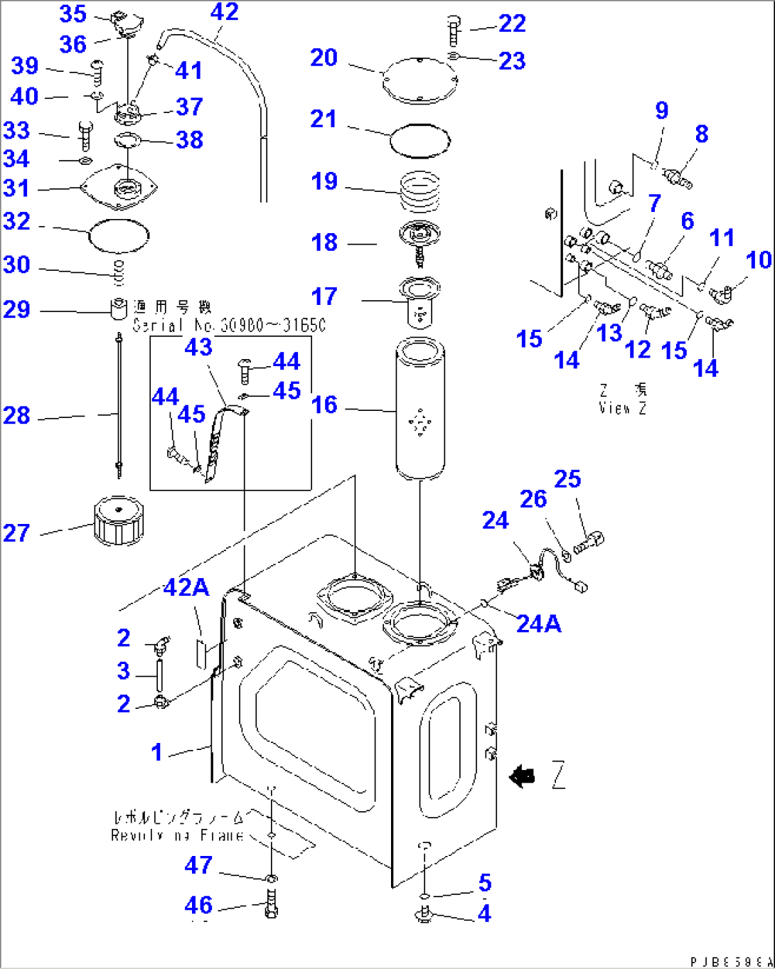HYDRAULIC TANK (WITH SENSOR)(#30980-)