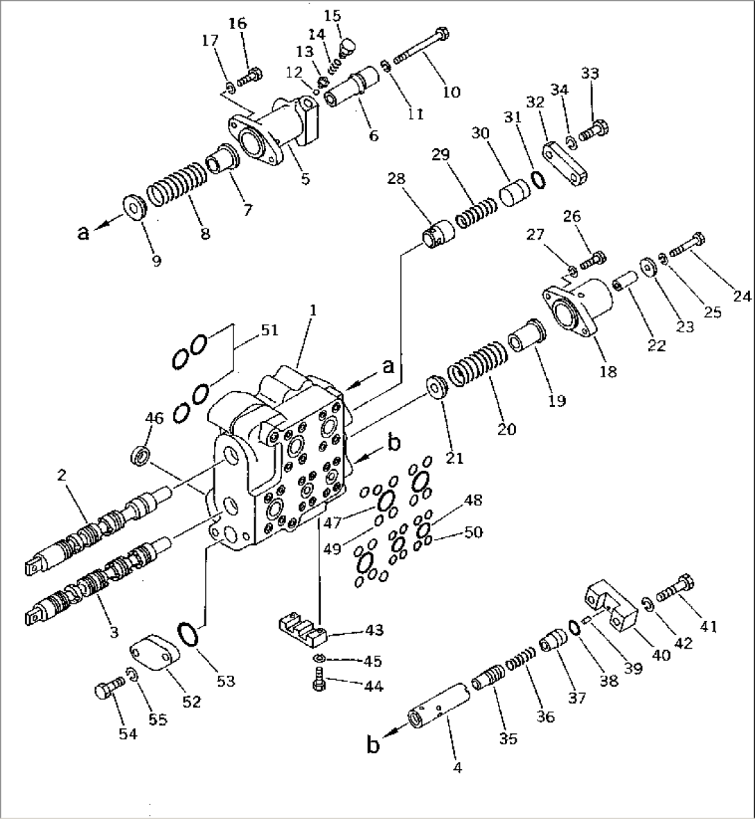 HYDRAULIC TANK AND VALVE (3/8) (FOR POWER ANGLE POWER TILT DOZER AND RIPPER) (MONO LEVER CONTROL)(#82467-)