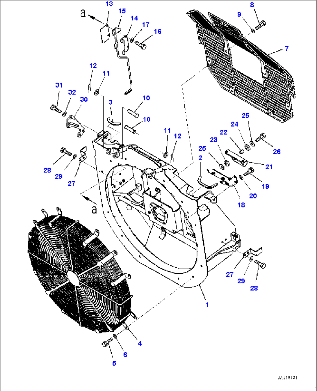 Cooling System, Fan Guard (#B60001-)