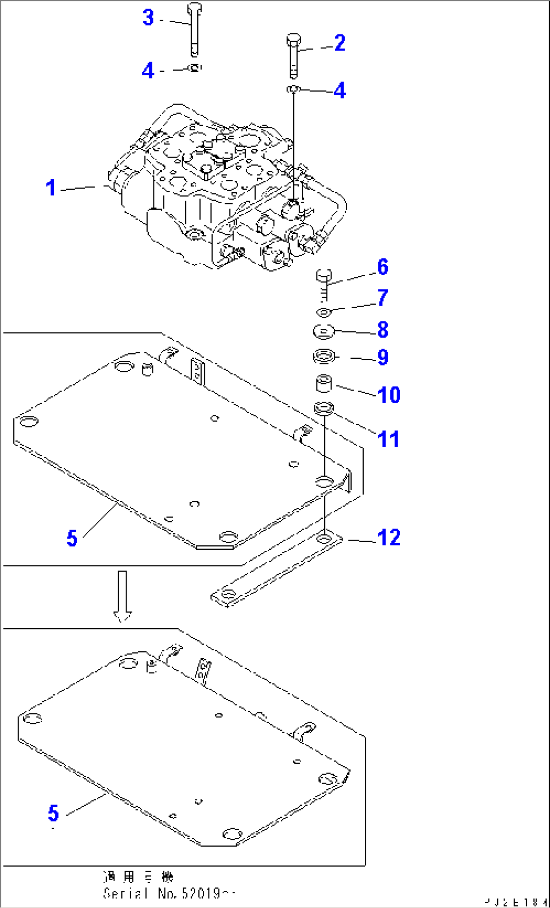 HYDRAULIC MAIN VALVE (VALVE AND MOUNTING PARTS)