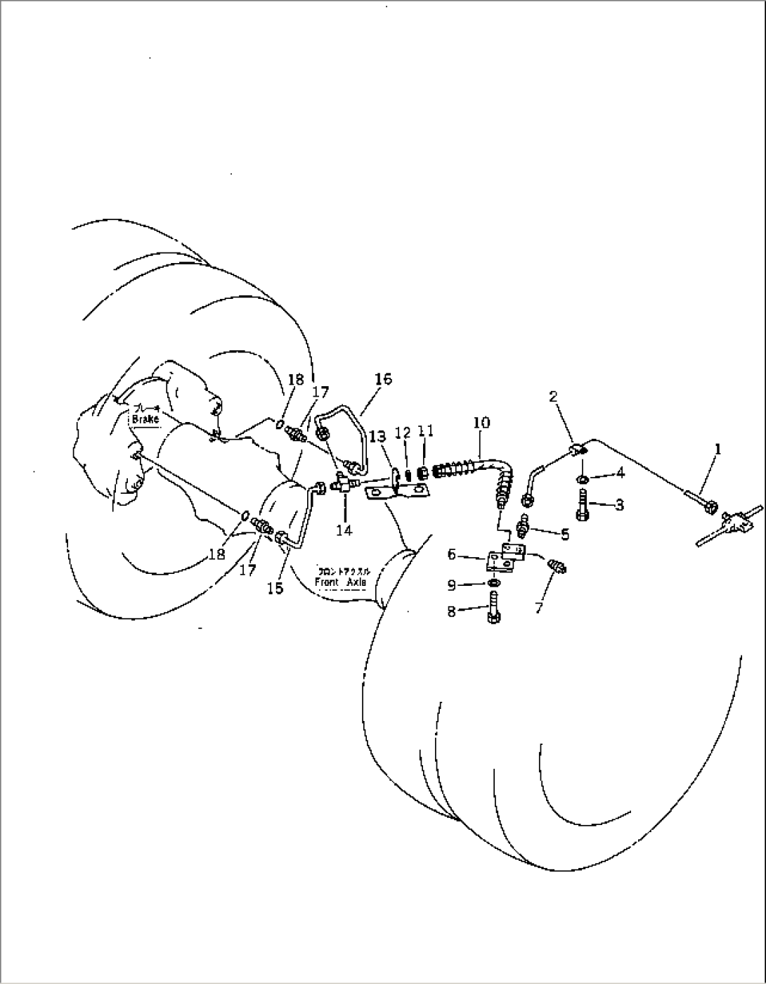 LOWER AIR PIPING (SWIVEL JOINT TO FRONT BRAKE¤ R.H.)