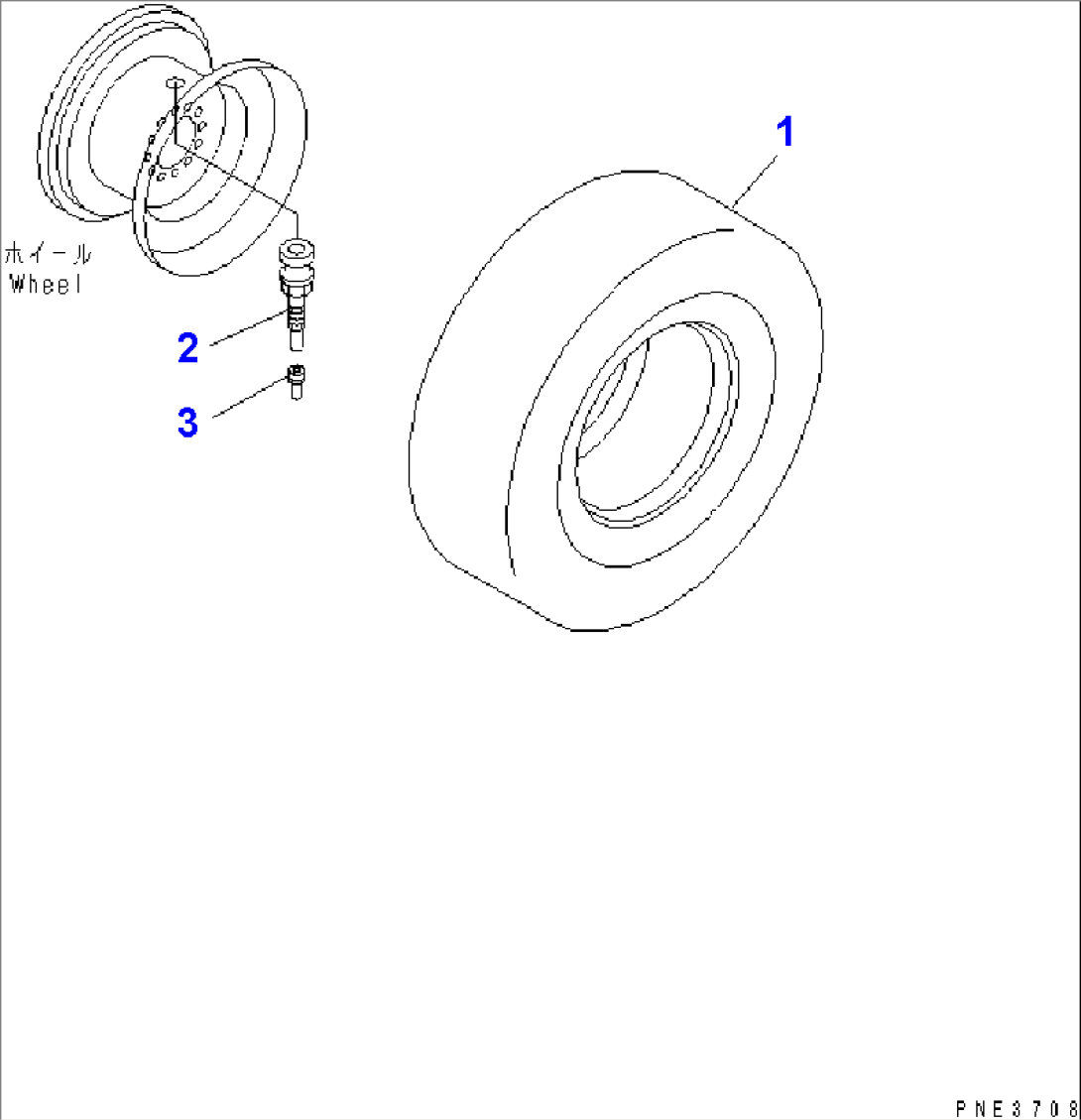 TIRE (15.5-25-8PR-L2 TUBELESS TIRE) (YOKOHAMA)