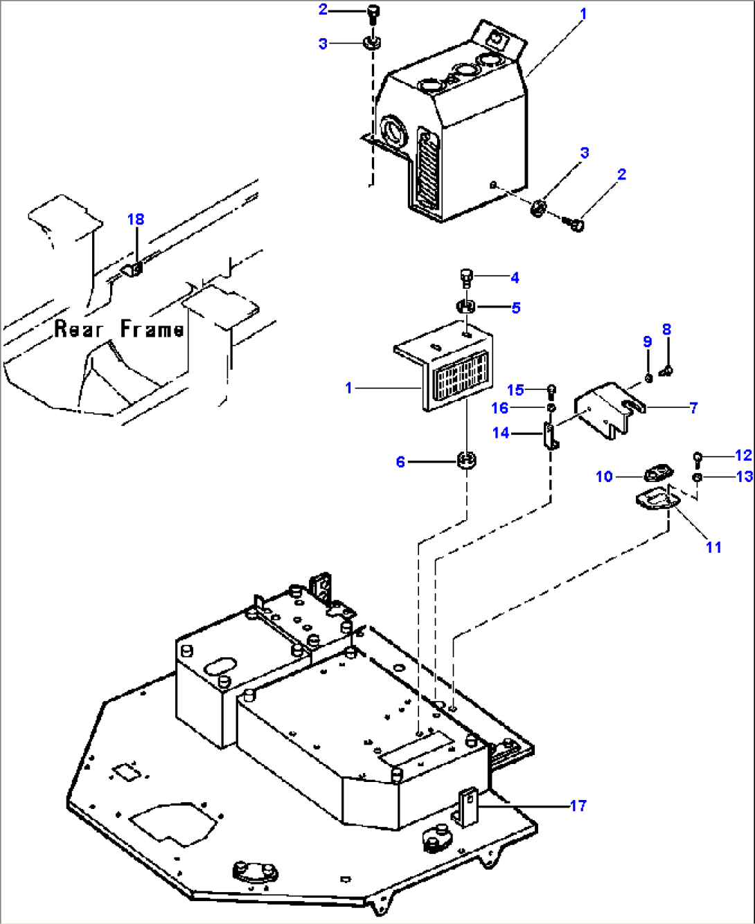 HEATER MOUNTING PARTS EAGLE - S/N A20158 AND UP