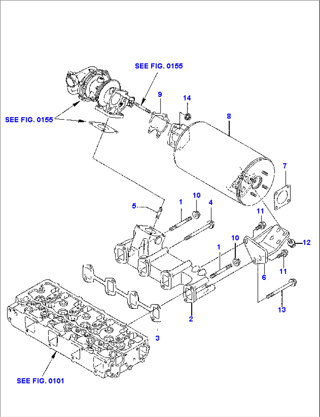 EXHAUST MANIFOLD AND SILENCER