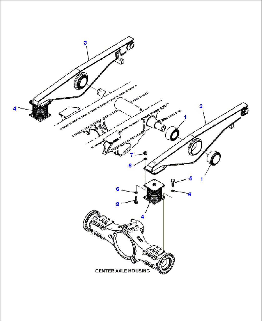 S3300-01A0 REAR SUSPENSION EQUALIZER BAR AND SPRING