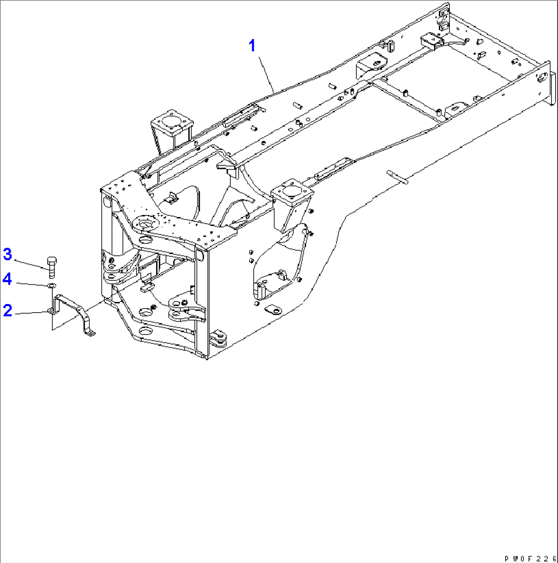 REAR FRAME (WITH FIRE EXTINGUISHER) (FOR LOG FORK)