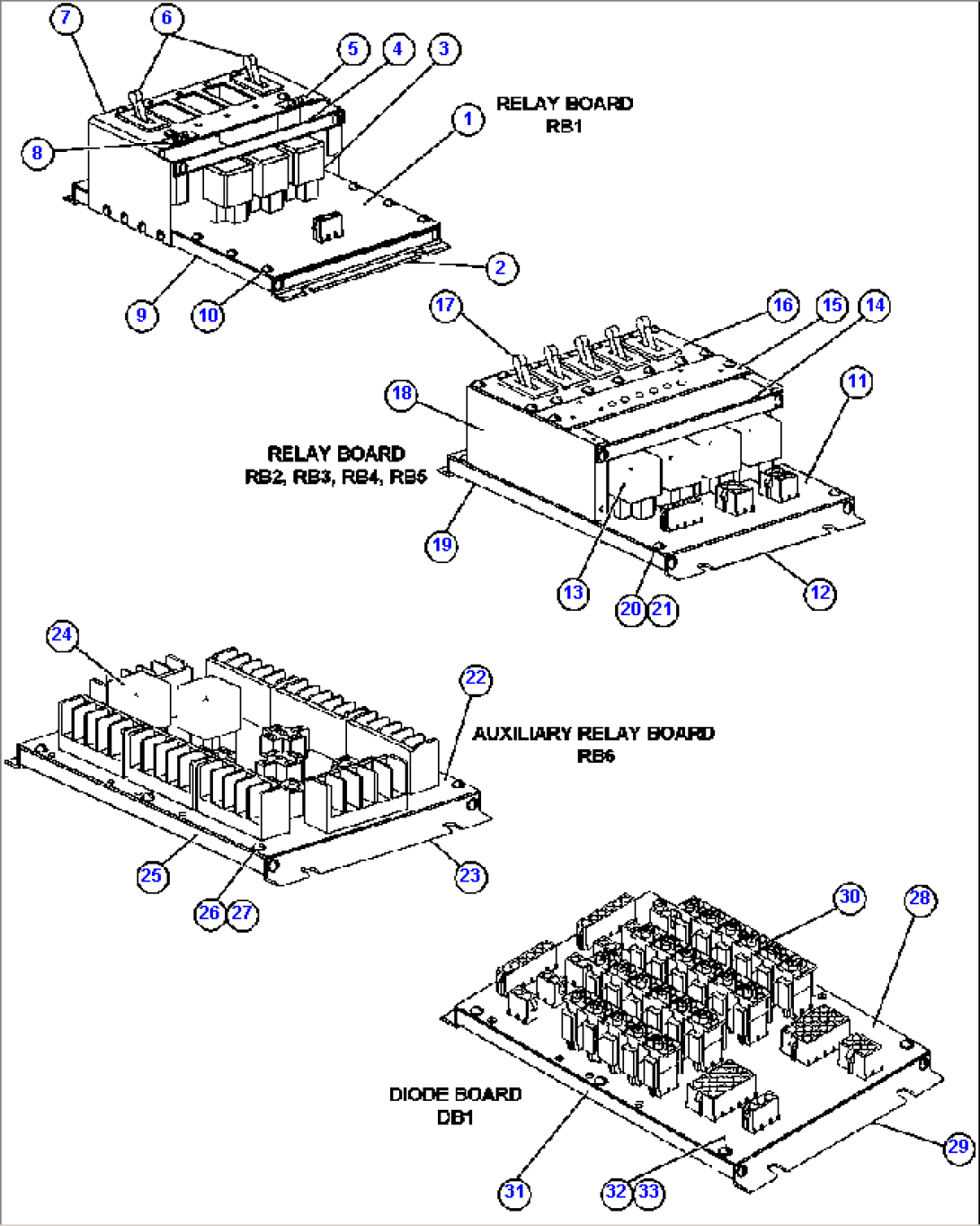 RELAY AND DIODE BOARDS