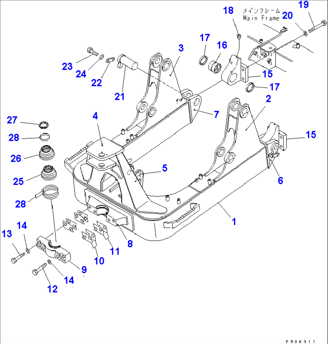 DOZER FRAME (FRAME) (FOR PAT)